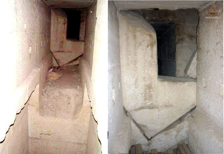 Pyramide Rhomboidale Herse Sarcophage Supérieure Puits Sable Dashur